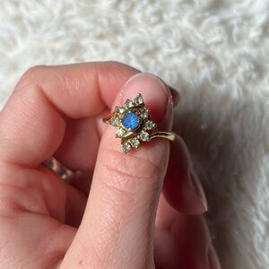 Violet Blue Cluster Ring